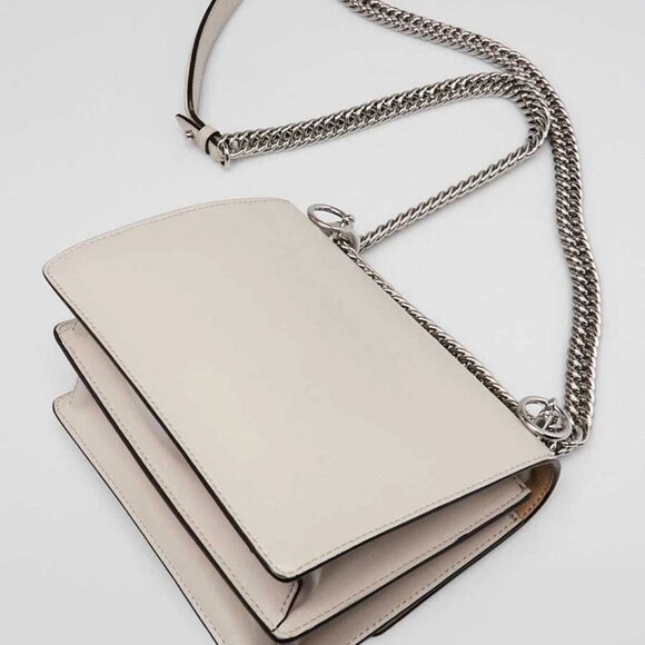Fendi Grey Calfskin Leather Small I Kan Chain Shoulder Bag 8M0381 - Picture 3 of 12